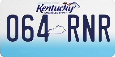 KY license plate 064RNR