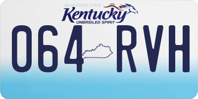 KY license plate 064RVH