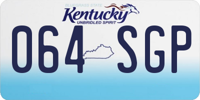 KY license plate 064SGP