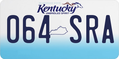 KY license plate 064SRA