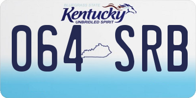 KY license plate 064SRB
