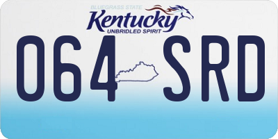 KY license plate 064SRD