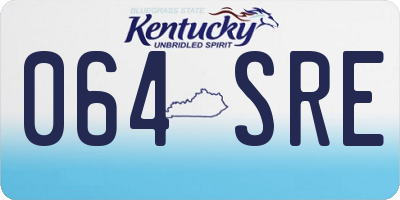 KY license plate 064SRE