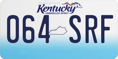 KY license plate 064SRF