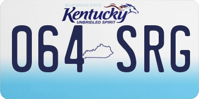 KY license plate 064SRG