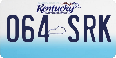 KY license plate 064SRK