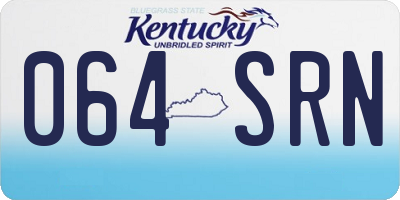 KY license plate 064SRN