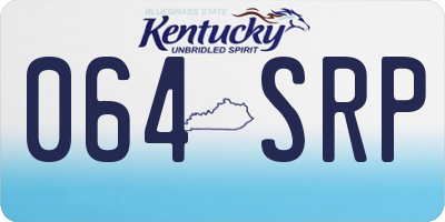 KY license plate 064SRP