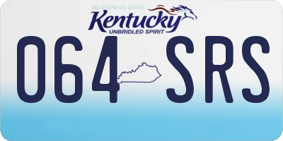 KY license plate 064SRS