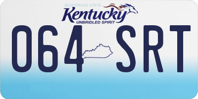 KY license plate 064SRT