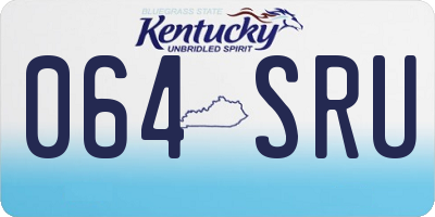 KY license plate 064SRU