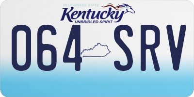 KY license plate 064SRV