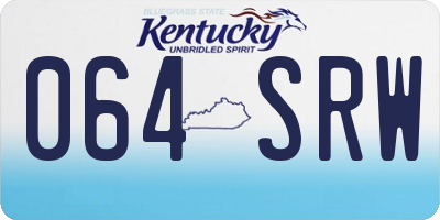 KY license plate 064SRW