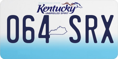 KY license plate 064SRX