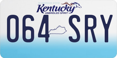 KY license plate 064SRY