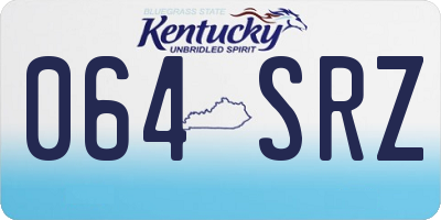 KY license plate 064SRZ
