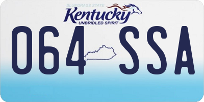 KY license plate 064SSA