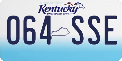 KY license plate 064SSE