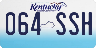 KY license plate 064SSH