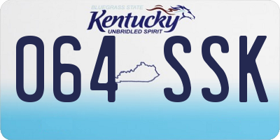 KY license plate 064SSK
