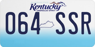 KY license plate 064SSR