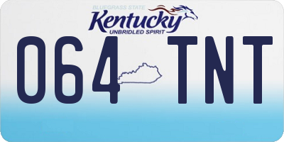 KY license plate 064TNT