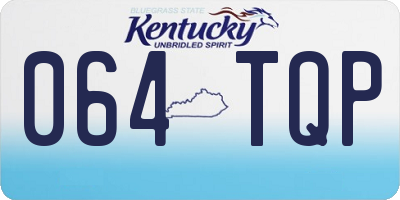 KY license plate 064TQP