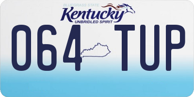 KY license plate 064TUP