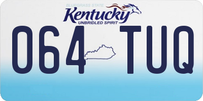 KY license plate 064TUQ