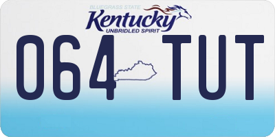 KY license plate 064TUT