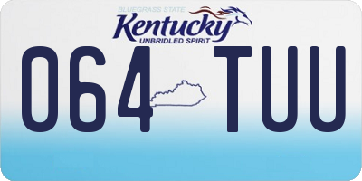 KY license plate 064TUU