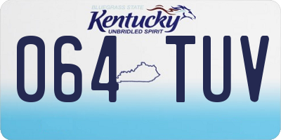 KY license plate 064TUV