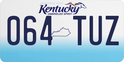 KY license plate 064TUZ