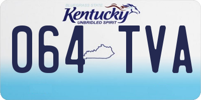 KY license plate 064TVA