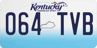 KY license plate 064TVB