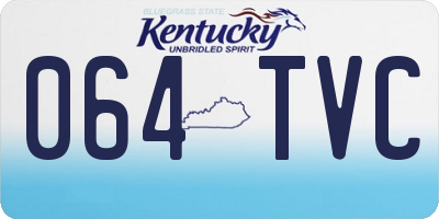 KY license plate 064TVC