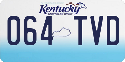 KY license plate 064TVD