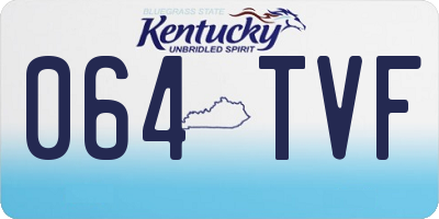 KY license plate 064TVF