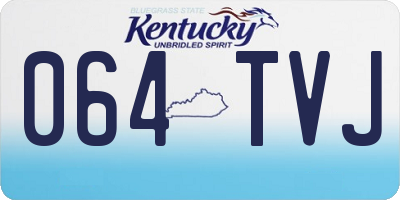 KY license plate 064TVJ