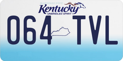 KY license plate 064TVL