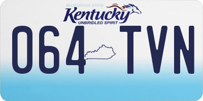 KY license plate 064TVN