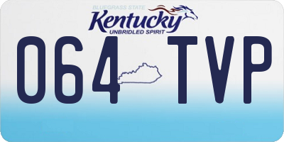 KY license plate 064TVP