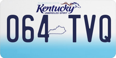 KY license plate 064TVQ