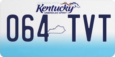 KY license plate 064TVT