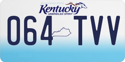 KY license plate 064TVV