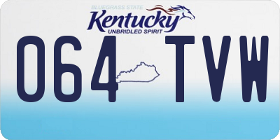 KY license plate 064TVW