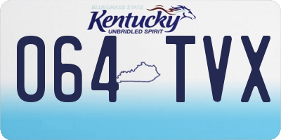 KY license plate 064TVX