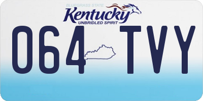 KY license plate 064TVY