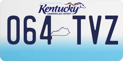 KY license plate 064TVZ