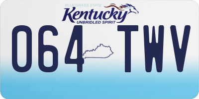 KY license plate 064TWV